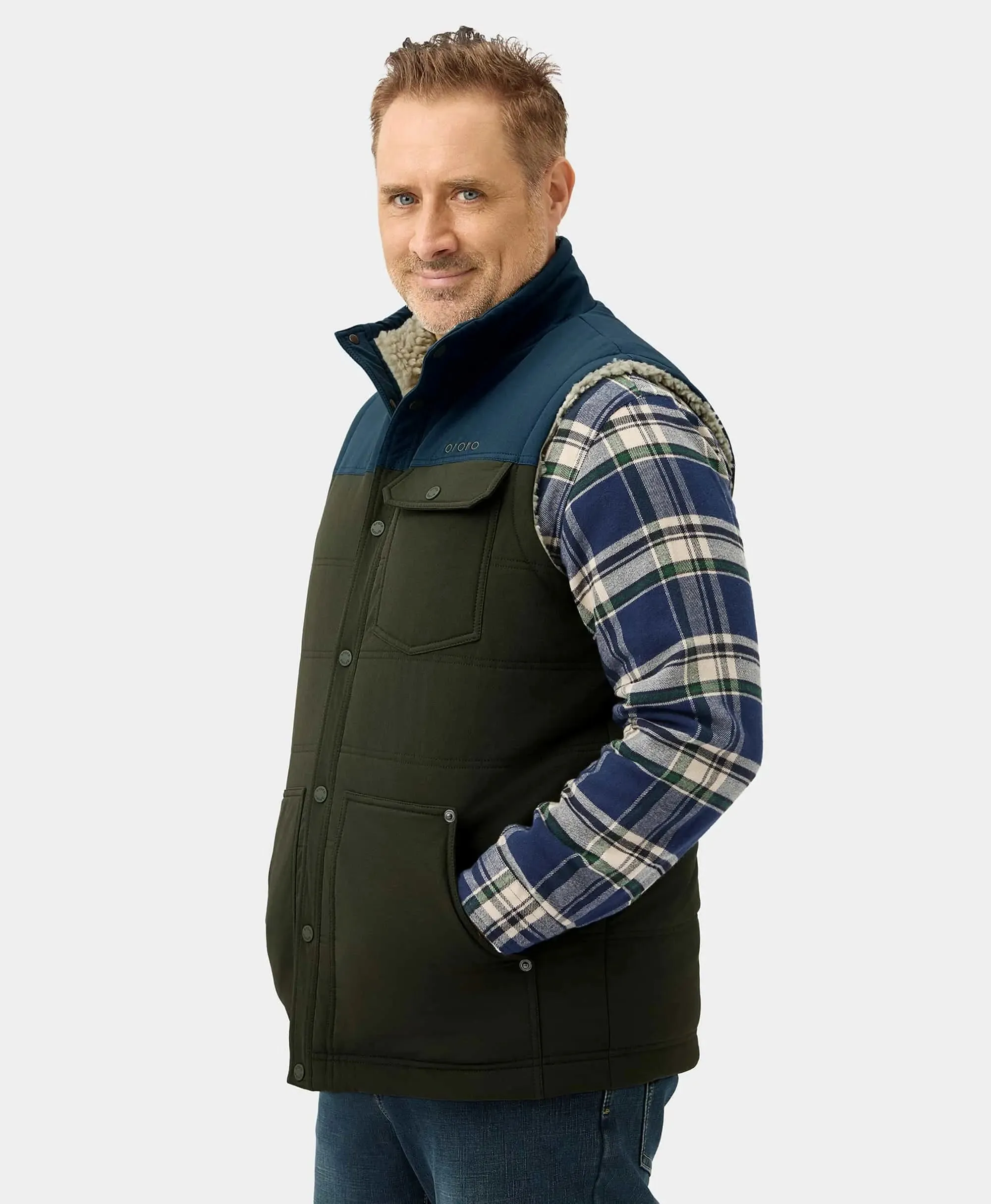 Sierra Men's Heated Sherpa Lined Vest