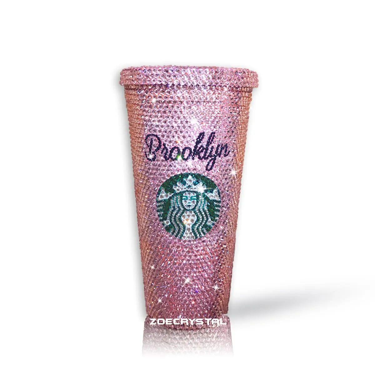 Stylish BLING Crystallized STARBUCKS Cold Cup Light Pink