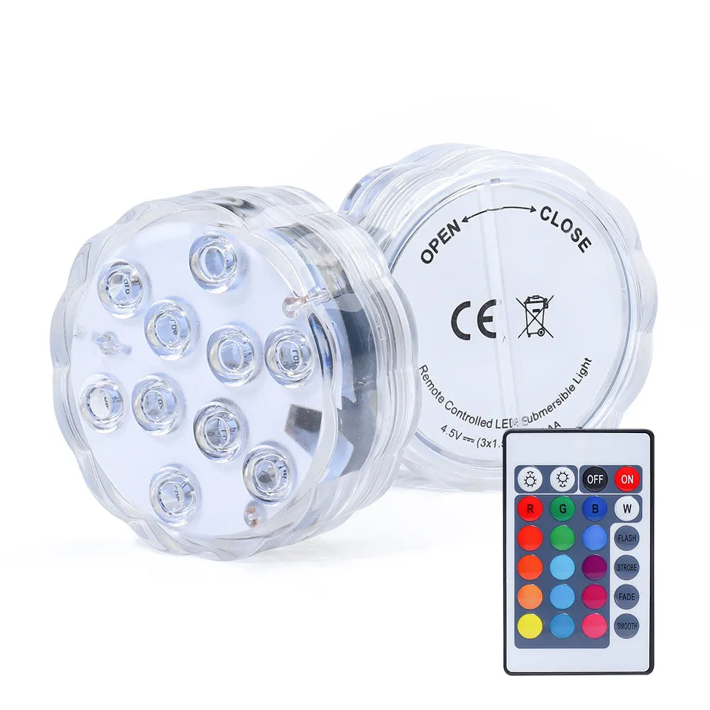 Submersible LED Light Battery Operated Pool Lights with Remote