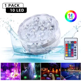 Submersible LED Light Battery Operated Pool Lights with Remote