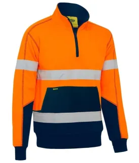 Taped Hi Vis Fleece Pullover with Sherpa Lining