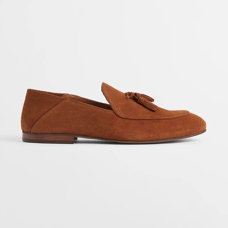 Tasselled leather loafers