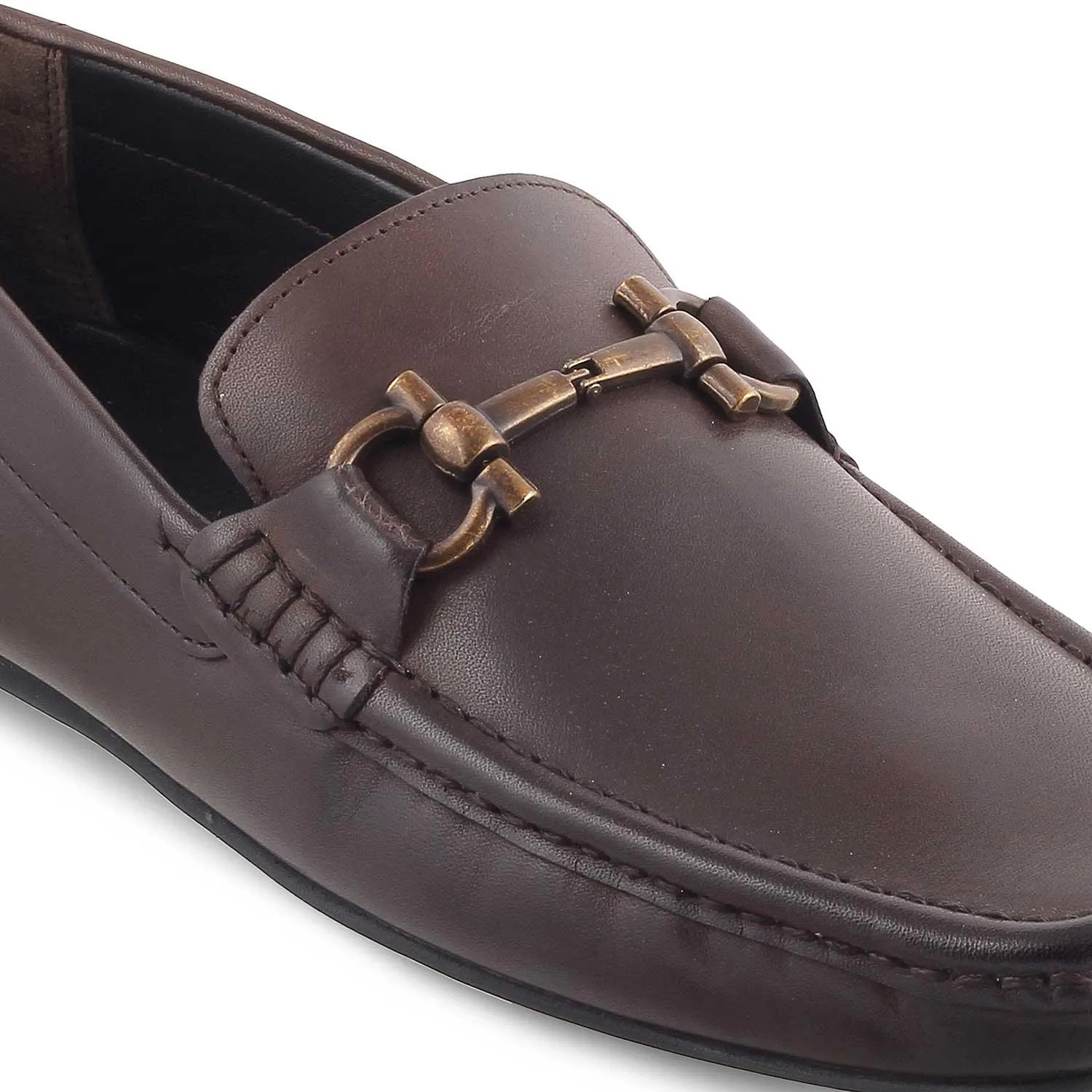 The Milane Brown Men's Leather Loafers Tresmode