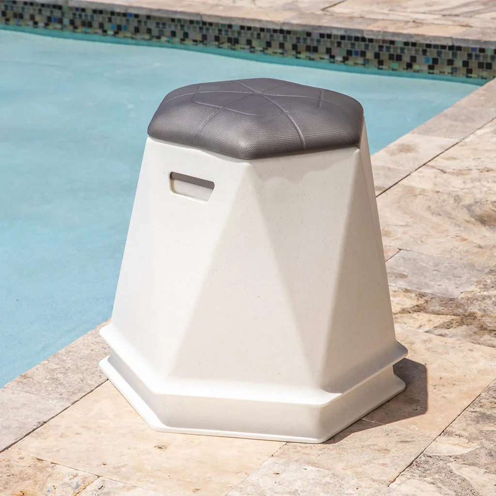 Twisted Hex 18in Stool/Side Table (2 Pack) - Pool & Patio Table