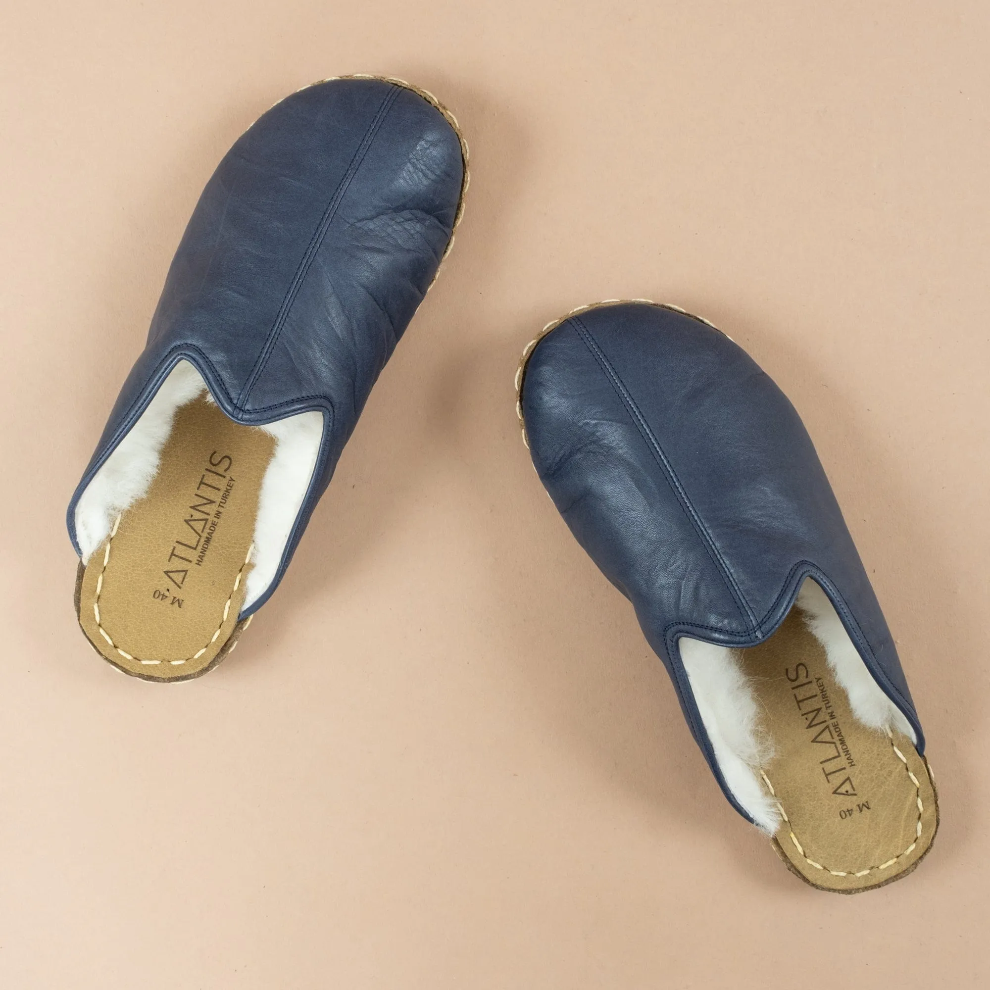 Women's Navy Barefoot Shearlings