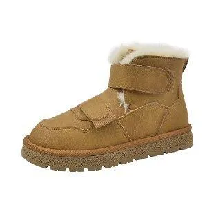 Women's Velcro Snow Boots Platform Short Boots